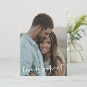 Tarjeta de Foto de Nueva Fecha de Boda Amor es Pac