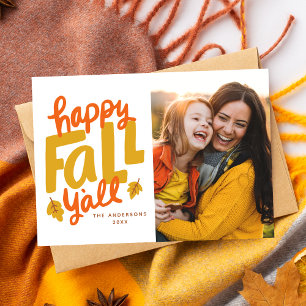 Tarjeta de foto de otoño feliz