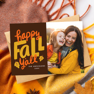 Tarjeta de foto de otoño feliz