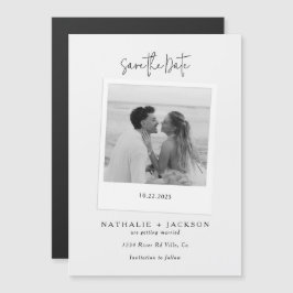 Tarjeta de Foto de Pareja Boda Guardar la Fecha Ma