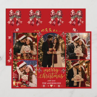 Tarjeta de Foto de Pareja de Navidad Romántica
