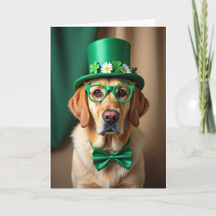 Tarjeta de foto de perro del día de San Patricio