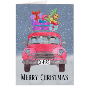 tarjeta de foto de personalizable para navidades