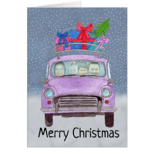 tarjeta de foto de personalizable para navidades