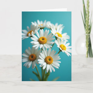 Tarjeta de Foto de Pétalo Blanco con Rayas