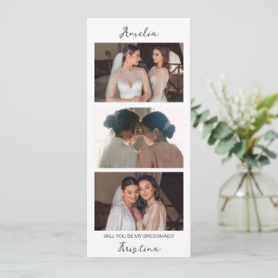 Tarjeta de Foto de Propuesta de Dama de Honor