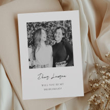 Tarjeta de Foto de Propuesta de Dama de Honor Mini