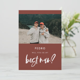 Tarjeta de foto de propuesta de padrino de terraco