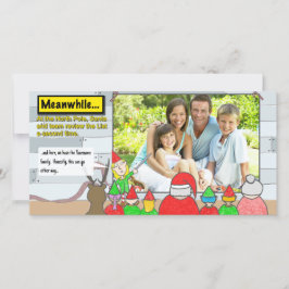 Tarjeta de foto de revisión de la lista de Navidad