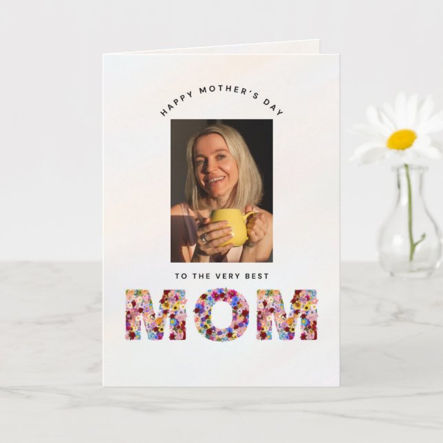 Tarjeta de Foto de Saludo Personalizada del Día de (Planta pequeña)