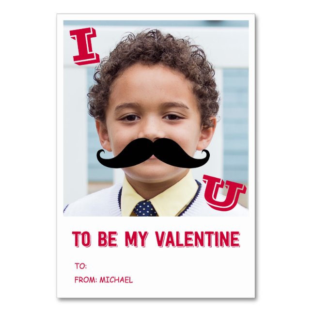 Tarjeta de foto de San Valentín para niños de Must (Anverso)