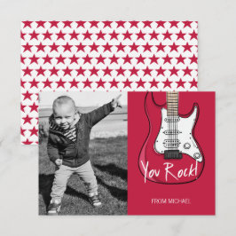 Tarjeta de foto de San Valentín para niños de rock