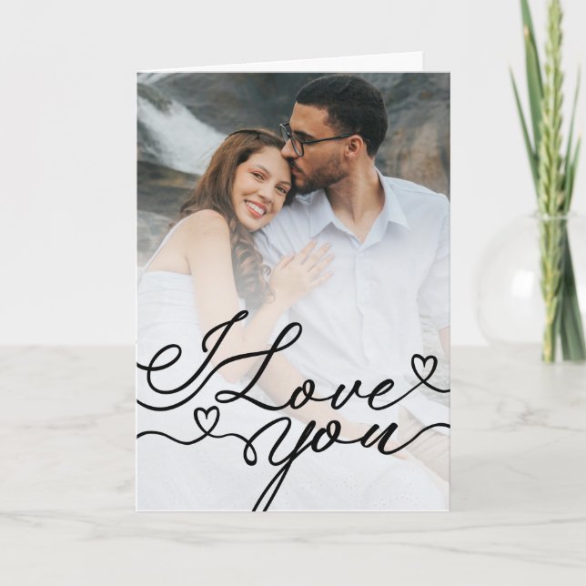Tarjeta de Foto de San Valentín Te Amo (Anverso)