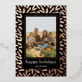 Tarjeta de foto de vacaciones con lámina de marco 