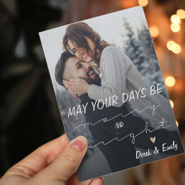 Tarjeta de Foto de Vacaciones con Letra Bonita Mer