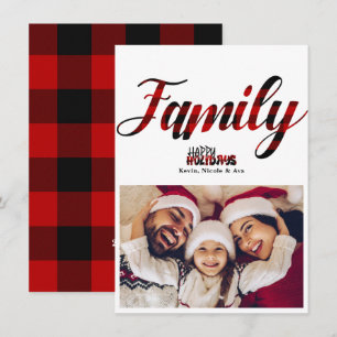 Tarjeta de foto de vacaciones de Navidad de cuadro
