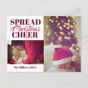 Tarjeta de Foto de Vacaciones de Navidad de Vino T
