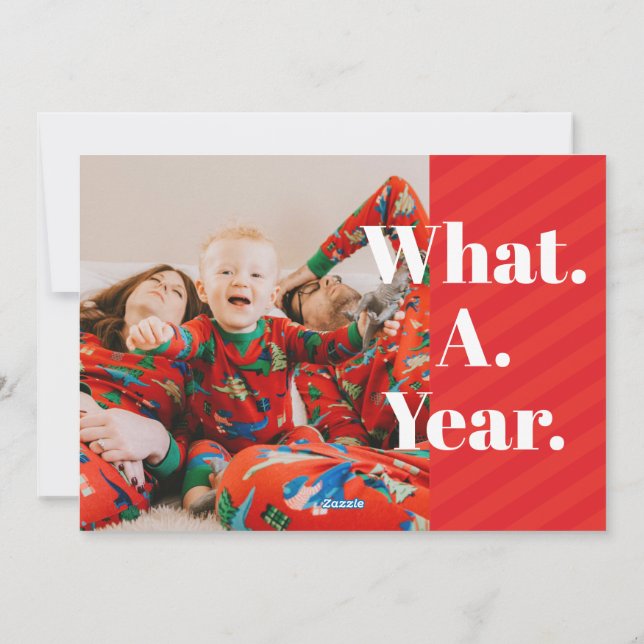 Tarjeta de Foto de Vacaciones de Navidad Familiar  (Reverso)