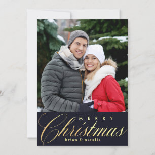 Tarjeta de Foto de Vacaciones de Navidad Feliz