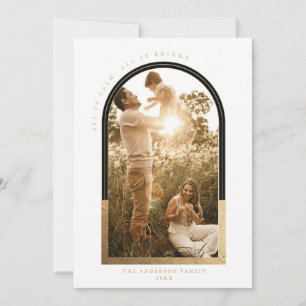 Tarjeta de Foto de Vacaciones del Arco Dorado
