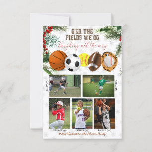 Tarjeta de foto de vacaciones familiares de deport
