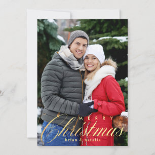 Tarjeta de Foto de Vacaciones Feliz Navidad