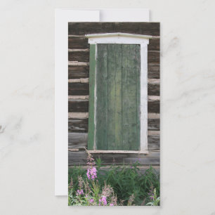 Tarjeta de foto de ventana rústica