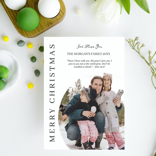 Tarjeta de Foto de Verso Bíblico de Navidad Minima (Subido por el creador)