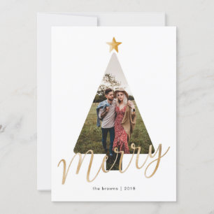 tarjeta de foto del árbol de Navidad