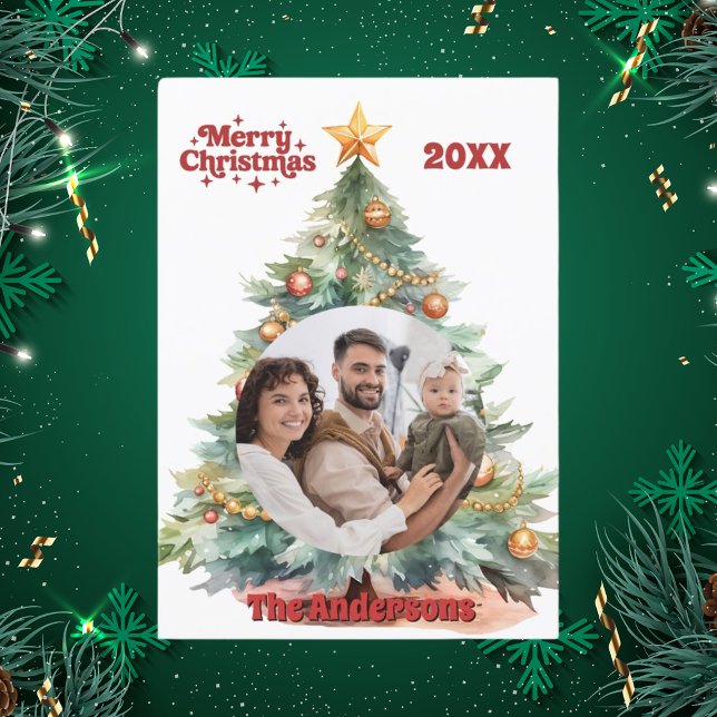 Tarjeta de foto del árbol de navidad (Subido por el creador)