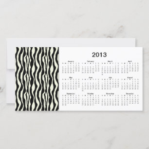 Tarjeta de foto del calendario Zebra Stripes 2013