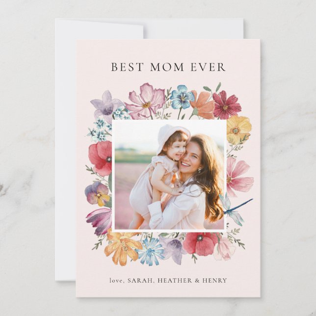 Tarjeta de foto del Día de la Madre (Anverso)