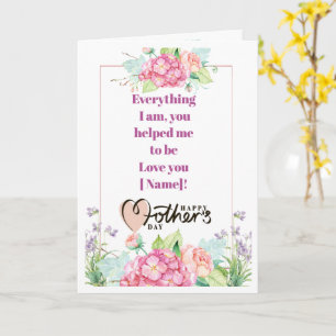 Tarjeta de Foto del Día de la Madre con Floral Ele