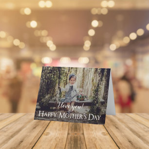 Tarjeta de Foto del Día de la Madre Moderna
