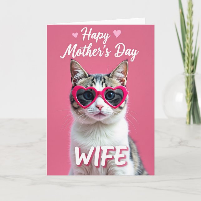 Tarjeta de Foto del Día de las Madres Corazón Feli (Anverso)