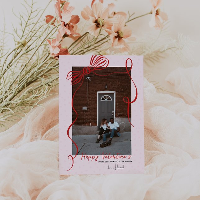 Tarjeta de Foto del Día de San Valentín con Lazo R (Subido por el creador)