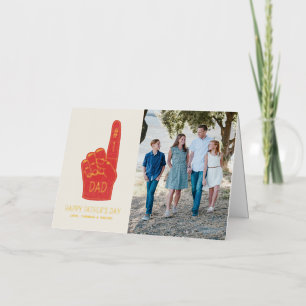 Tarjeta de foto del Día del Padre con dedo de espu