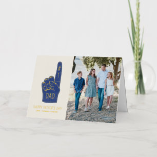 Tarjeta de foto del Día del Padre con dedo de espu