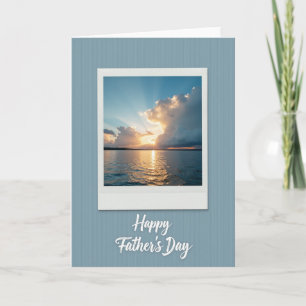 Tarjeta de Foto del Día del Padre en el Atardecer