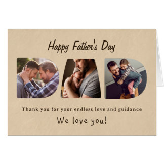 Tarjeta de foto del Día del Padre PAPÁ feliz