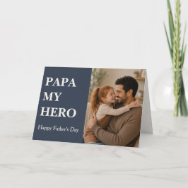 Tarjeta de foto del héroe papá moderno - Día del p