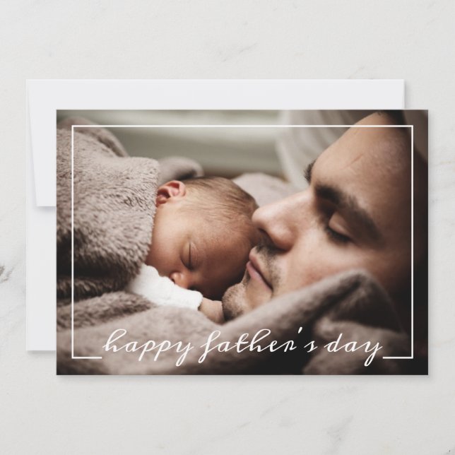 Tarjeta de foto del Personalizado del Día del Padr (Anverso)
