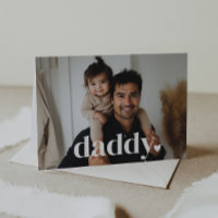 Tarjeta de foto del primer Día del Padre - Corazón