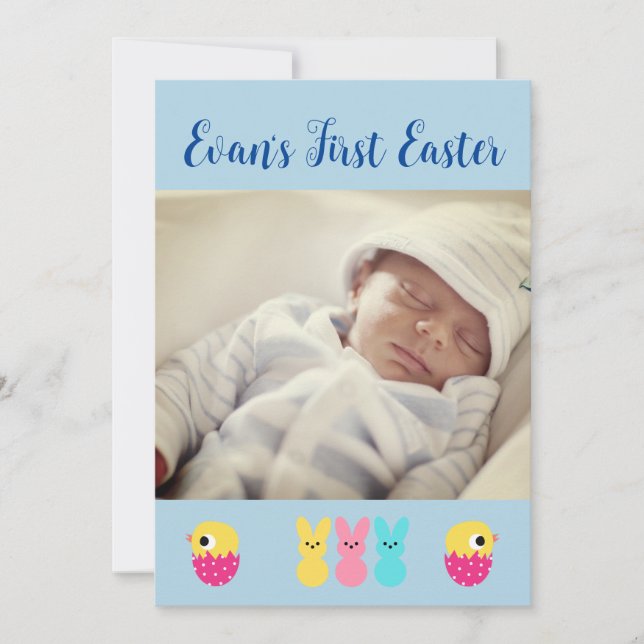 TARJETA DE FOTO DEL PRIMER FÁBRICO DE BABY EN EL E (Anverso)