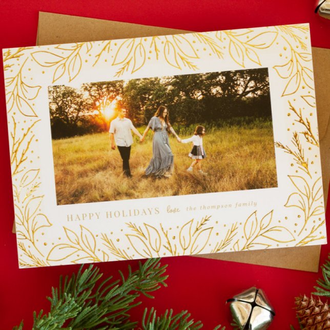 Tarjeta de foto del Relieve metalizado dorado de F (Subido por el creador)