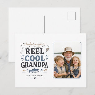 Tarjeta de Foto del Tema de Pesca del Abuelo Genia