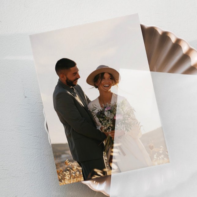 Tarjeta de Foto Elegante para Invitaciones de Boda (Subido por el creador)
