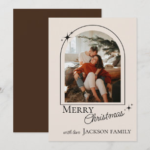 Tarjeta de Foto Familiar Año Nuevo Retro Moderno 2