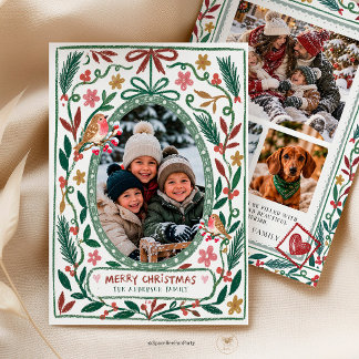Tarjeta de foto familiar de Navidad Invitación cap