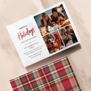 Tarjeta de foto familiar de Navidad We've Moved